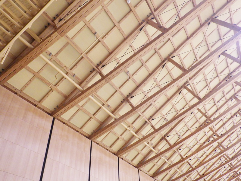 宮崎県体育館屋根部分