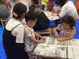 加江田保育園木育支援活動の様子